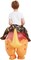GOOSH Inflatable Ride on Dinosaur Orange Halloween Costume for Kids and Adults